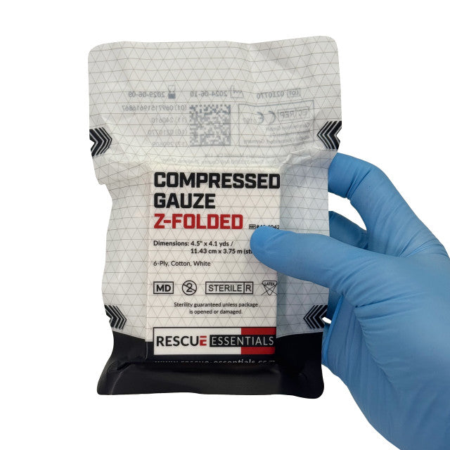 Rescue Essentials Compressed Z-fold Gauze