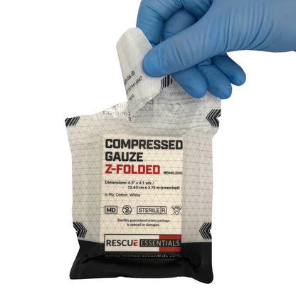 Rescue Essentials Compressed Z-fold Gauze
